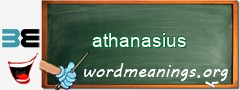 WordMeaning blackboard for athanasius